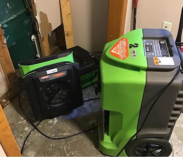 Two green pieces of SERVPRO of St. Cloud equipment. 